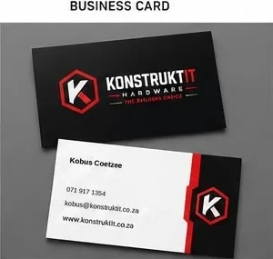 KonstruktIt business card – front and back design