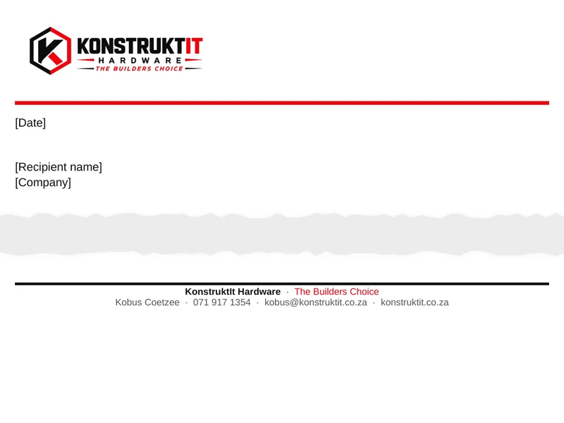 KonstruktIt letterhead – A4 template